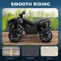 AIYAPLAY 6V Kids ATV, 4 Wheeler Electric Ride on Car with Music and LED Headlights, for Ages 3-6 Years Boys and Girls, Black - 5