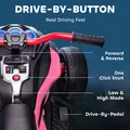 AIYAPLAY 12V Kids Electric Ride On Car with 3 Wheeler, MP3 Player, Horn, 2 Speeds, LED Lights for Boys & Girls Ages 3-8, Pink - 5