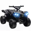AIYAPLAY 6V Kids ATV, 4 Wheeler Electric Ride on Car with Music and LED Headlights, for Ages 3-6 Years Boys and Girls, Black - 1