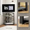 HOMCOM HiFi Stand, with Four Storage Shelves - Dark Grey - 6