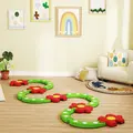 AIYAPLAY 13 PCS Kids Balance Beam Stepping Stones Set with Non-slip Textured Surface, Outdoor Indoor for Toddlers, Green - 2