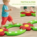 AIYAPLAY 13 PCS Kids Balance Beam Stepping Stones Set with Non-slip Textured Surface, Outdoor Indoor for Toddlers, Green - 6