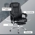 Vinsetto Massage Office Chair, Heated Reclining Computer Chair with Adjustable Height and Footrest, Black - 6