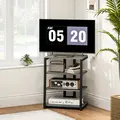 HOMCOM HiFi Stand, with Four Storage Shelves - Dark Grey - 1