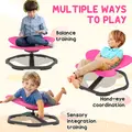 AIYAPLAY Butterfly-Shaped-kids Swivel Chair, Sensory Spinning Chair for Balance, Coordination Training, Pink - 6