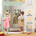 AIYAPLAY Kids Clothes Rail with 3Hangers, Bottom Storage Shelf for Girls, Boys, Nursery, Bedroom, Green - 7