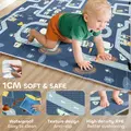 AIYAPLAY Foldable Baby Play Mat, Baby Playpen, Reversible Foam Playmat, Floor Mats for Toddlers, Traffic and Grey Diamond Theme - 7