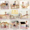 AIYAPLAY 9 in 1 Toddler Climbing Frame with Ramp, Slide, Arch, Ladder, Blackboard for 18-48 Months - 4