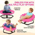 AIYAPLAY Flower-Shaped Sensory Spinning Chair with Non-Slip Base for Balance/Coordination, Pink - 6