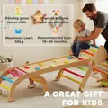 AIYAPLAY 8-in-1 Toddler Climbing Frame, Indoor Play Triangle Set with Slide, Arch and Triangle Ladder, Multicolour - 8