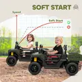 AIYAPLAY Kids Ride on Car, 12V Electric Kids UTV with Electric Dump Bed, 4-Wheel Suspension for 3-8 Years, Green - 7