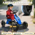 AIYAPLAY Pedal Go Kart for Kids 2-5 Years, with Silent EVA Wheels, Metal Frame, Blue - 5