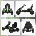 AIYAPLAY Pedal Go Kart for Kids Aged 3-6 Years, with Freewheel System, Brake, EVA Anti-Slip Wheels, Green - 9