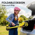 AIYAPLAY Three-Wheel Foldable Electric Scooter for Kids Aged 6-10 Years, Yellow - 9