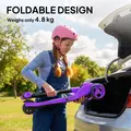 AIYAPLAY Three-Wheel Foldable Electric Scooter for Kids Aged 6-10 Years, Purple - 9