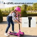 AIYAPLAY Three-Wheel Foldable Electric Scooter for Kids Aged 6-10 Years, Pink - 6
