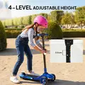 AIYAPLAY Three-Wheel Foldable Electric Scooter for Kids Aged 6-10 Years, Blue - 6
