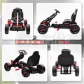 AIYAPLAY Pedal Go Kart for Kids Aged 3-6 Years, with Freewheel System, Brake, EVA Anti-Slip Wheels, Red - 9