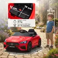 AIYAPLAY Licensed Mercedes AMG Kids Electric Car, 12V Ride On Car with Dual Motors, Remote Control for 3-6 Years, Red - 3