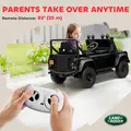 AIYAPLAY Kids Ride On Car with Remote Control, Music, Horn, 4 Spring Suspension Wheels, LED Lights for 3-5 Years Old, Black - 8