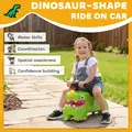AIYAPLAY Kids Ride On Car, Dinosaur Foot to Floor Slider with Storage, Toddler Walker with Light, Sounds, Green - 4