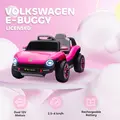 AIYAPLAY Volkswagen Licensed Kids Electric Car with Remote Control for Ages 3-6 Years, Pink - 4