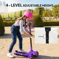 AIYAPLAY Three-Wheel Foldable Electric Scooter for Kids Aged 6-10 Years, Purple - 6