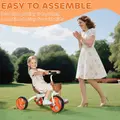AIYAPLAY Kids Trike, Toddler Tricycle with Front Basket and EVA Wheels for Ages 2-5 Years, Indoor Outdoor for Boys Girls, Orange - 7
