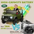 AIYAPLAY Kids Ride On Car with Remote Control, Music, Horn, 4 Spring Suspension Wheels, LED Lights for 3-5 Years Old, Green - 5