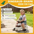 AIYAPLAY Kids Ride On Car, Dinosaur Foot to Floor Slider with Storage, Toddler Walker with Light, Sounds, Cream - 4