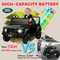 AIYAPLAY Kids Ride On Car with Remote Control, Music, Horn, 4 Spring Suspension Wheels, LED Lights for 3-5 Years Old, Black - 5