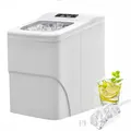 HOMCOM 12kg Countertop Ice Cube Machine, with Scoop - White - 1