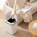 HOMCOM 12L Sensor Bin, Automatic Touchless Motion Sensor Kitchen Bin with Fingerprint Resistant Stainless Steel, White - 8