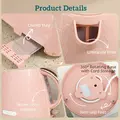 HOMCOM 1.7L 3000W Fast Boil Kettle & 2 Slice Toaster Set, Kettle and Toaster Set with Auto Shut Off, Browning Controls, Light Pink - 9