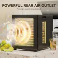 HOMCOM 12-Tray 40-70℃ Food Dehydrator - Black - 5