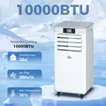 HOMCOM 10000 BTU Air Conditioning Unit, 4-in-1 Portable Air Conditioner, Dehumidifier, Cooling, Fan, Sleep Mode, with Remote Control, LED Display, 2 Speeds, 24H Timer, Window Venting Kit, 22m² - 2