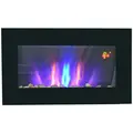 HOMCOM 1000W/2000W Electric Wall Fireplace w/ LED Flame Effect Timer Remote Sleek Stylish Safe Home Heating 20-25㎡ - 1