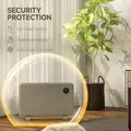 HOMCOM 1200W Electric Convector Heater, Freestanding or Wall Mounted, Space Heater with Adjustable Thermostat, Timer, Grey - 7