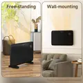 HOMCOM 1.2kW Freestand/On-Wall Electric Convector Heater, with Adjustable Thermostat - Black - 8