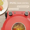 HOMCOM 1200W Pizza Oven, 12 Inch Electric Pizza Maker with Viewing Window, Dual Knob Temp & Timer Control, Overheat Protection, Red - 5