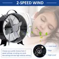 HOMCOM 10" 2-Speed Electric Table Desk Fan w/ Safety Guard Anti-Slip Feet Portable Personal Cooling Fan Home Office Bedroom Black - 4