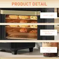 HOMCOM 10L Air Fryer Oven, Mini Oven, Oil Free Cooking, Grill, Roast, Bake, with Adjustable Temperature, Timer, Dishwasher Safe, 1000W, Black - 9