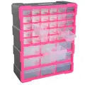 DURHAND 39 Drawers Parts Organiser Wall Mount Tools Storage Cabinet Small Nuts Bolts Garage Clear - 8