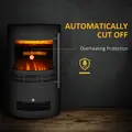 HOMCOM 1000W/2000W Freestanding Electric Fireplace, Indoor Heater Fire Stove with Log Burner Effect Flame, Thermostat Control - 6