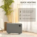 HOMCOM 1200W Electric Convector Heater, Freestanding or Wall Mounted, Space Heater with Adjustable Thermostat, Timer, Grey - 5