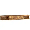HOMCOM 120 cm Floating TV Unit for TVs up to 50 Inch - Rustic Brown - 1