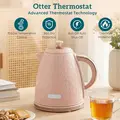 HOMCOM 1.7L 3000W Fast Boil Kettle & 2 Slice Toaster Set, Kettle and Toaster Set with Auto Shut Off, Browning Controls, Light Pink - 5
