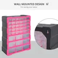 DURHAND 39 Drawers Parts Organiser Wall Mount Tools Storage Cabinet Small Nuts Bolts Garage Clear - 5
