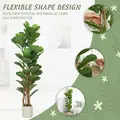 HOMCOM 150cm Artificial Fiddle Leaf Fig Tree - Green - 6