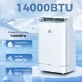 HOMCOM 14000 BTU Mobile Air Conditioner, 35m², Smart Home WiFi, with Dehumidifier, Fan, 24H Timer, Window Kit, White - 2